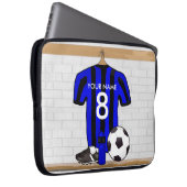 Personalisierter schwarzer und blauer laptopschutzhülle (Vorne Rechts)