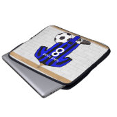 Personalisierter schwarzer und blauer laptopschutzhülle (Vorne Knopf)