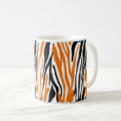 Personalisierter schwarzer und orangefarbener Tier Kaffeetasse (VorderseiteRechts)