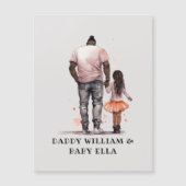 Personalisierter Schwarzer Vater und Tochter (4) Magnetkarte (Vorderseite)