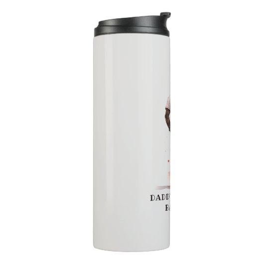 Personalisierter Schwarzer Vater und Tochter (4) Thermosbecher (Nach links gedreht)