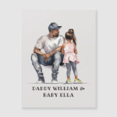 Personalisierter Schwarzer Vater und Tochter (6) Magnetkarte (Vorderseite)