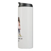 Personalisierter Schwarzer Vater und Tochter (6) Thermosbecher (Nach rechts gedreht)