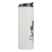 Personalisierter Schwarzer Vater und Tochter (7) Thermosbecher (Nach links gedreht)