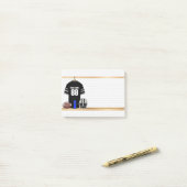 Personalisierter schwarzes und silbernes post-it klebezettel (Auf Schreibtisch)