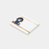 Personalisierter schwarzes und silbernes post-it klebezettel (angewinkelt)