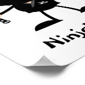Personalisierter Schwarzgürtel Ninja Krieger zwei Poster (Ecke)
