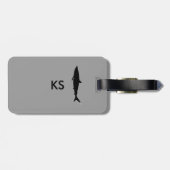 personalisierter Schwarzhai Gepäckanhänger (Rückseite horizontal)