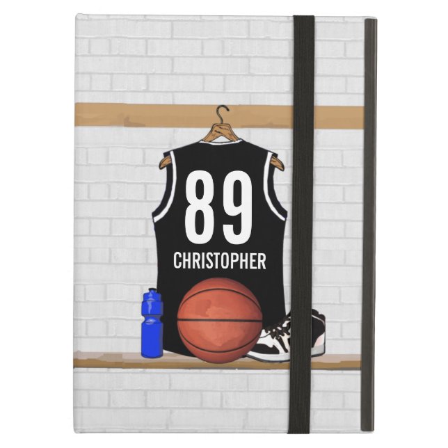Personalisierter Schwarzweiss-Basketball Jersey (Vorderseite Geschlossen)