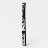 Personalisierter Schwarzweiss-Damast Case-Mate iPhone Hülle (Hinten/Links)