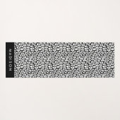 Personalisierter Schwarzweißleopard Yogamatte (Rückseite (Horizontal))