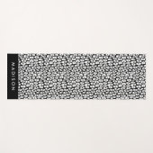 Personalisierter Schwarzweißleopard Yogamatte (Vorderseite (Horizontal))