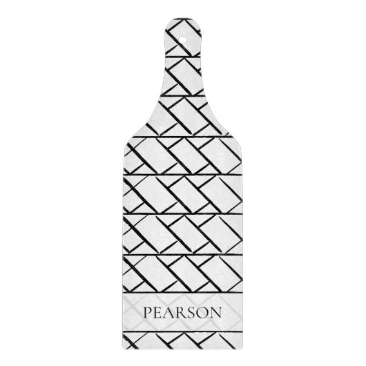 Personalisierter Schwarzweißraupenhub Schneidebrett (Vorderseite)