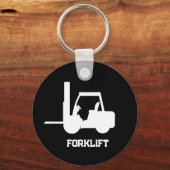 Personalisierter Schwarzweißstapler Schlüsselanhänger (Rückseite)