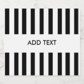 Personalisierter Schwarzweißverweis Alkoholflaschenetikett (Einzelnes Label)