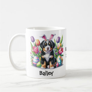 Personalisierter Schweizer Hundeschlitten Ostern/F Kaffeetasse