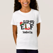 Personalisierter Schwester Elf T - Shirt
