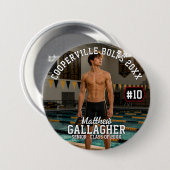 Personalisierter Schwimm-Foto-Button Button (Vorne & Hinten)