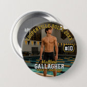 Personalisierter Schwimm-Foto-Button Button (Vorne & Hinten)