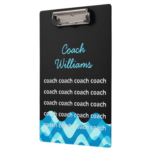 Personalisierter Schwimmlehrer oder Tauchlehrer Zw Klemmbrett (Links)