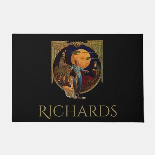 Personalisierter Sci-Fi-Hero Fußmatte (Vorderseite)