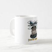Personalisierter Scottish Fold Katzen-Pilot-Becher Kaffeetasse (Vorderseite Links)