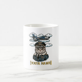 Personalisierter Scottish Fold Katzen-Pilot-Becher Kaffeetasse