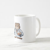 Personalisierter Scottish Fold Katzen-Wissenschaft Kaffeetasse (VorderseiteRechts)