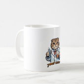 Personalisierter Scottish Fold Katzen-Wissenschaft Kaffeetasse (Vorderseite Links)