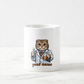 Personalisierter Scottish Fold Katzen-Wissenschaft Kaffeetasse (Mittel)
