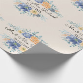 Personalisierter Script-Kalligraphie-Name Hochzeit Geschenkpapier (Ecke)