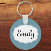 Personalisierter Scuba Blue Schlüsselanhänger (Vorderseite)