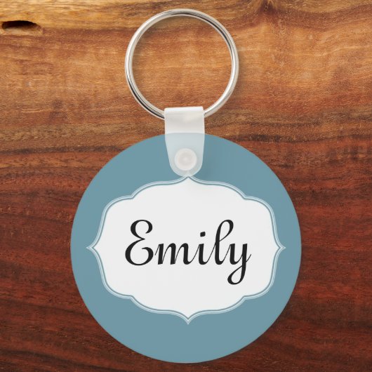 Personalisierter Scuba Blue Schlüsselanhänger (Vorderseite)