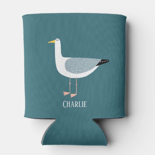 Personalisierter Seagull-Spaß Dosenkühler (Rückseite)