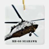 Personalisierter Seahawk-Militärhubschrauber MH-60 Keramikornament (Vorderseite)