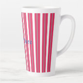 Personalisierter See oder Strand Red Strip Coff Milchtasse (Rechts)