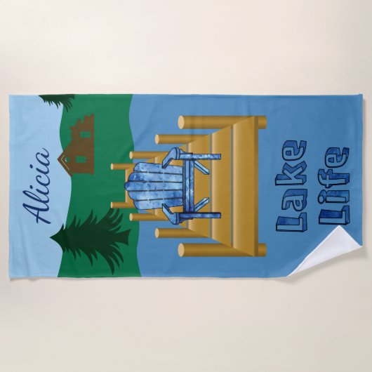 Personalisierter See Strandtuch (Vorderseite)