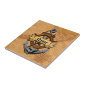 Personalisierter Seeanker und Rad Fliese (Seite)