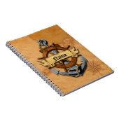 Personalisierter Seeanker und Rad Notizblock (Rechte Seite)