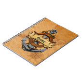 Personalisierter Seeanker und Rad Notizblock (Linke Seite)