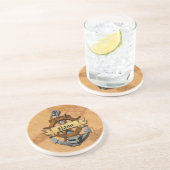 Personalisierter Seeanker und Rad Sandstein Untersetzer (Seite)