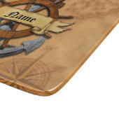 Personalisierter Seeanker und Rad Schneidebrett (Ecke)