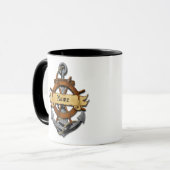 Personalisierter Seeanker und Rad Tasse (Vorderseite Links)