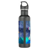 Personalisierter Seeschildkröten-Stahlwasserbootmo Edelstahlflasche (Rückseite)