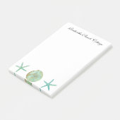 Personalisierter Seestern-Wasserfarben-Notizblock Post-it Klebezettel (angewinkelt)