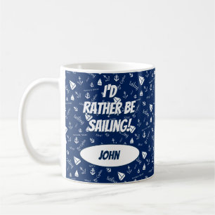 Personalisierter Segel-Themen-Kaffeebecher Tasse