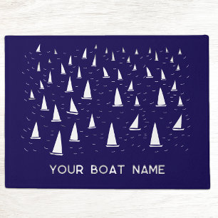 Personalisierter Segelbootname, nautisches Marineb Fußmatte