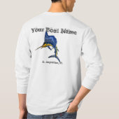 Personalisierter Segelfisch-Bootsname und T-Shirt (Rückseite)