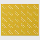 Personalisierter Senfgelb Geburtstag Geschenkpapier (Flach)