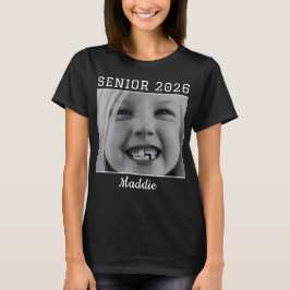 Personalisierter Senior 2026 individuelles Foto Ab T-Shirt